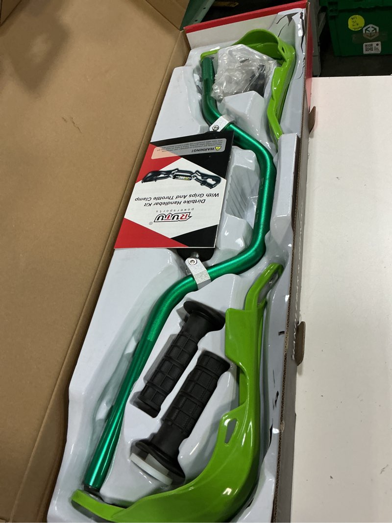 Condition photo showing Good Condition for rutu universal 7/8" cnc motrocycle handlebar & handguards kit with grips-chest pad-throttle housing clamp,all-round protection of riding safety,fit crf yzf kxf klx rmz drz pit bike atv-green