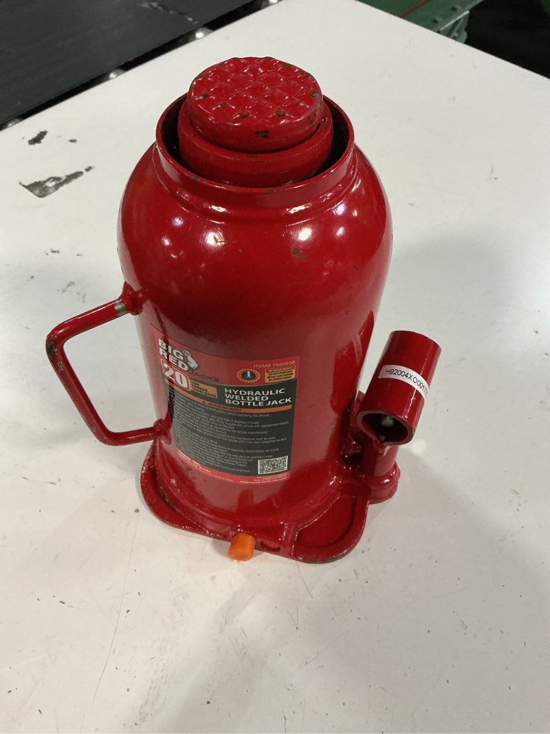 Condition photo showing Good Condition for big red 20 ton (40,000 lbs) torin welded hydraulic car bottle jack for auto repair and house lift, red, tam92003b 20 ton?40,000 lbs?standard 20 ton?40,000 lbs?