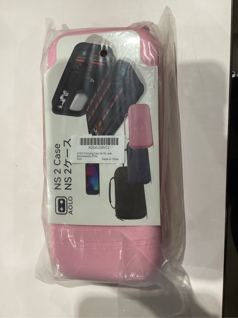 Condition photo showing New/Like New for AOLO Carrying Case for Nintendo Switch 2 (2025)- Shockproof Portable Hard Shell Protective Travel Case for Switch 2 Console & Accessories (Pink)