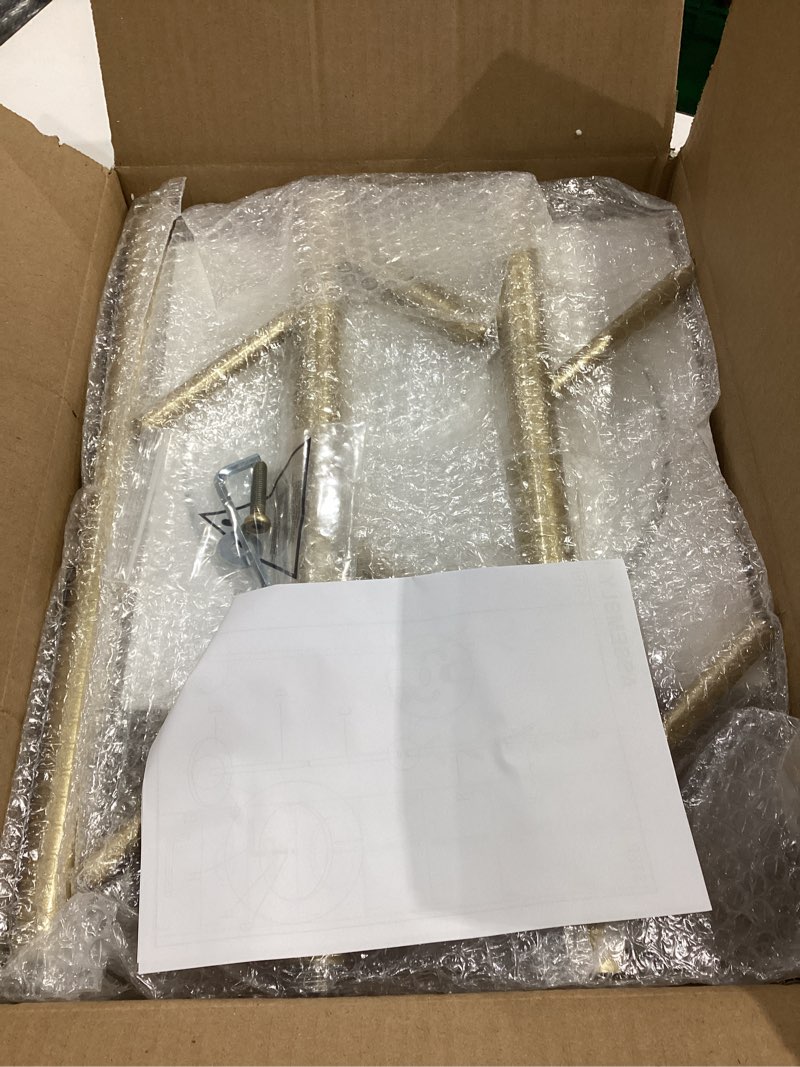 Condition photo showing Good Condition for Coat Rack, Metal Freestanding Coat Rack with 8 Hooks, Sturdy Coat Tree with Natural Marble Base for Coats, Hats, Scarves and Handbags for Entryway, Hallway, Bedroom, Office,Dorm (Gold)