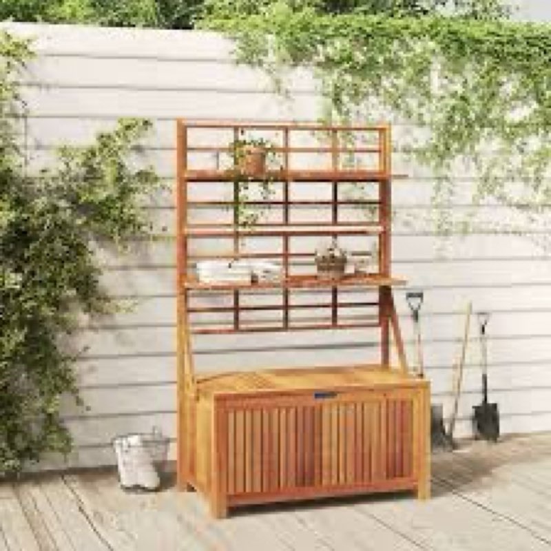 Acacia Solid Wood Deck Box in Brown