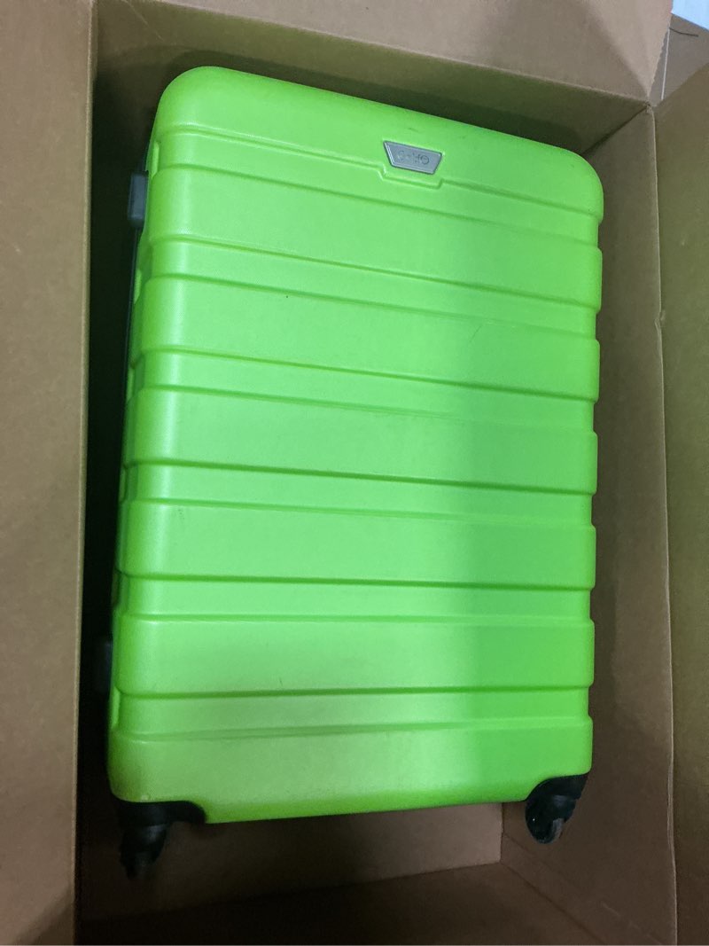 Condition photo showing As Is for Coolife Luggage 3 Piece Set Suitcase Spinner Hardshell Lightweight TSA Lock 20in24in28in apple green