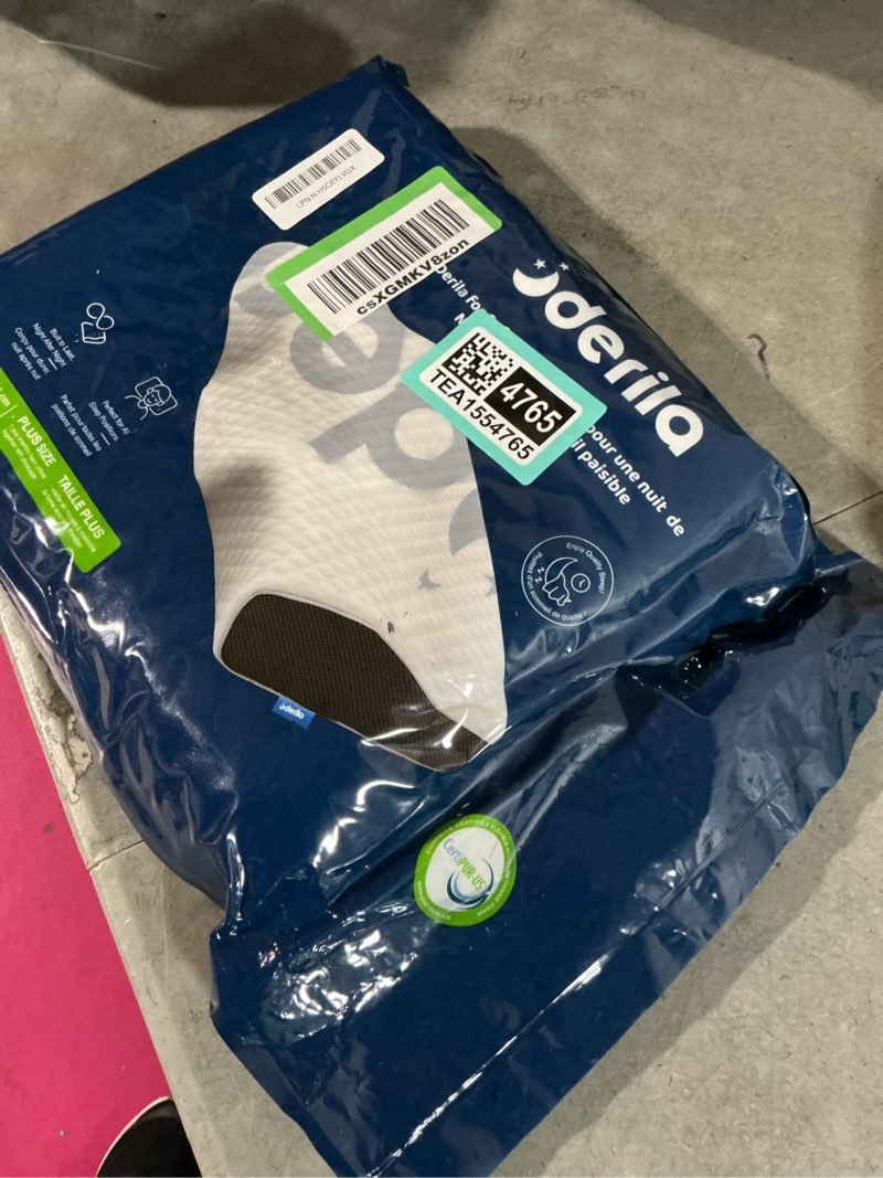 Condition photo showing New/Like New for derila king size neck pillow for sleeping, cervical pillow, memory foam side sleeper pillows, bed contour pillows for back, stomach sleepers for men 23.6x13.4x4.3 in king size (23.6" x 13.4" x 4.3") 1 pillow_white