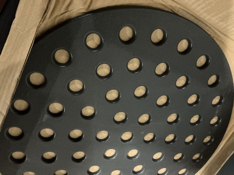 Condition photo showing Good Condition for 17" heavy cast iron fire grate, charcoal grates bottom plate for weber 22" kettle, one-touch, master touch, bar-b-kettle, performer, bge, big green egg xl charcoal grill 17" cast iron fire grate