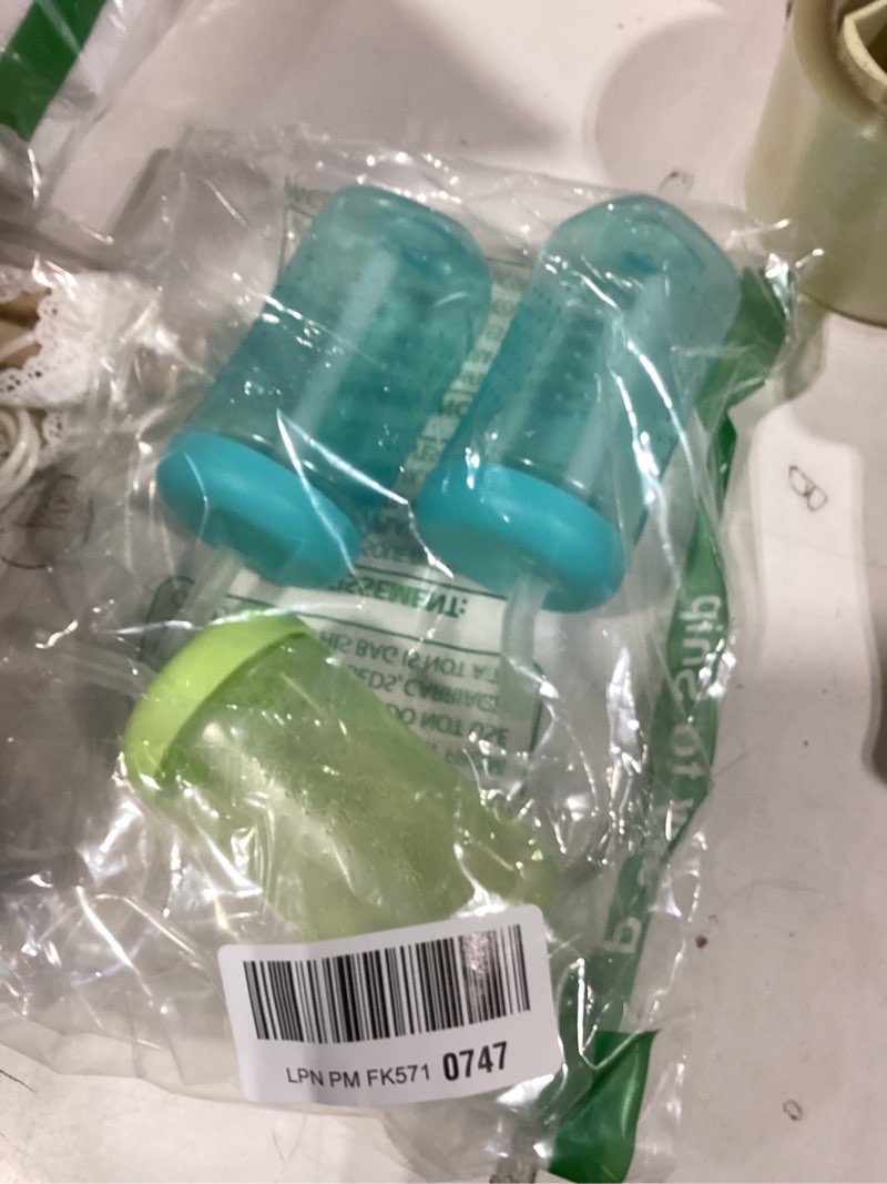 Condition photo showing Good Condition for The First Years Squeeze & Sip Toddler Straw Cups - Squeezable Transition Sippy Cup with Silicone Straw - Toddler Feeding Supplies - 7 Oz - 3 Count - Ages 6 Months and Up Green/Teal