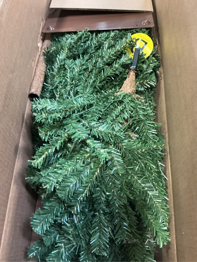 Condition photo showing Good Condition for 6FT Pre-lit Pencil Christmas Tree Spruce with Remote Control, 250 Warm White Multi-Color Lights, Artificial Hinged/Slim/Skinny/Feel Real/Realistic for Home, Holiday Decoration Dual Color LED Green 6ft