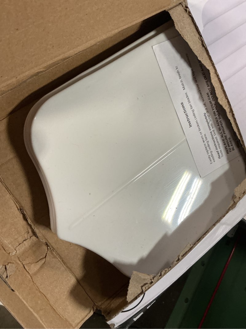 Condition photo showing As Is for Westinghouse 20.63-Inch Replacement Fan Blades for 52-Inch Ceiling Fans White 52 inches