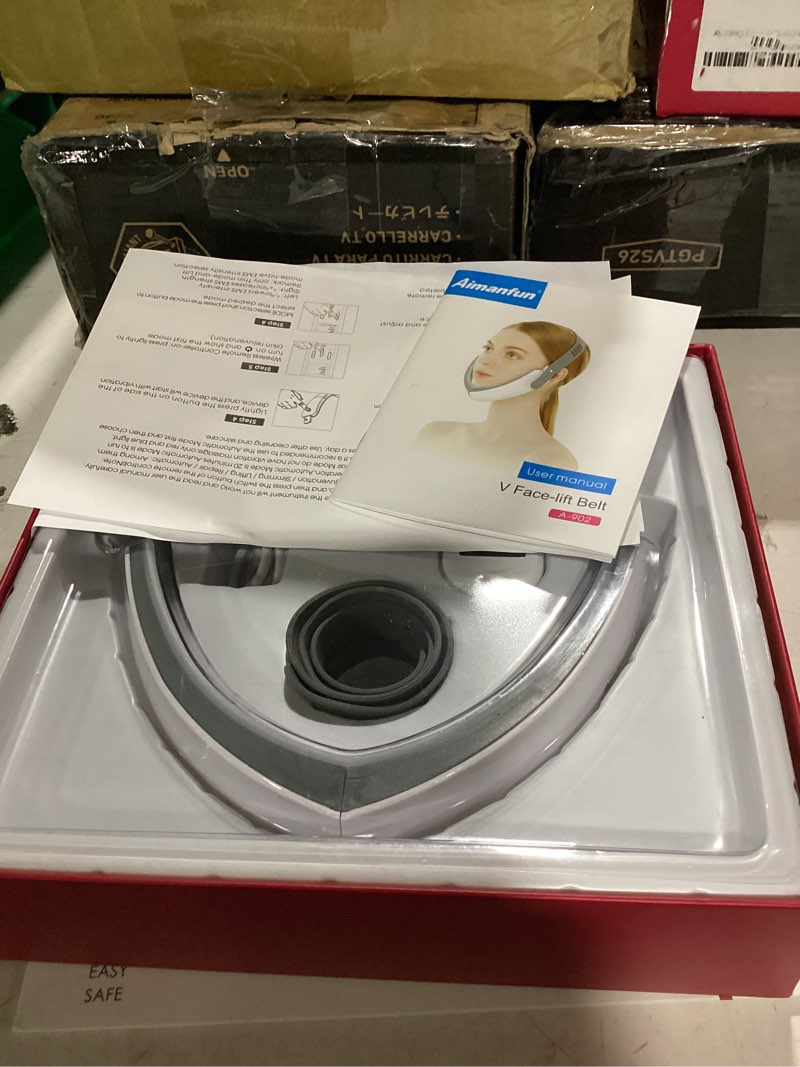 Condition photo showing As Is for similar but different brand   vitala v lift device, electric double chin device and v-face machine with 8 modes and 15 gear adjustable lntensitie?rechargeable?for facial care.
