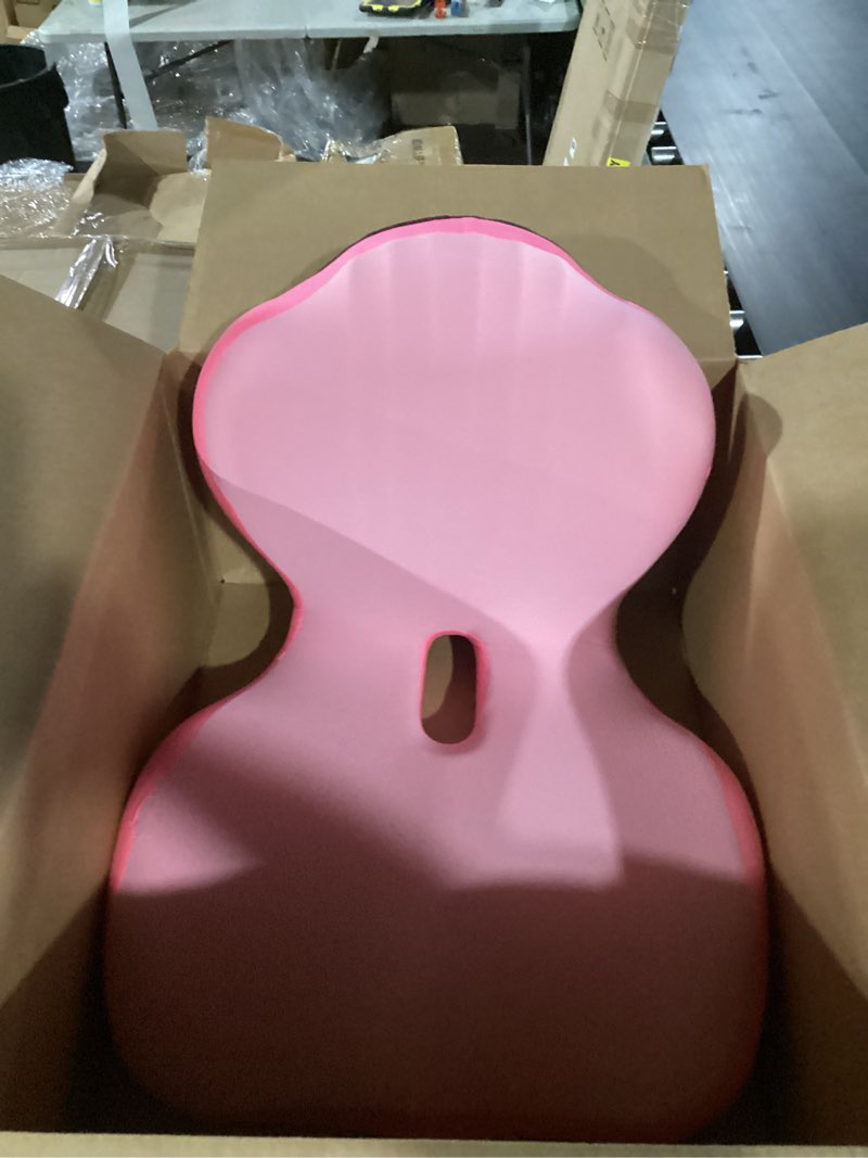 Condition photo showing Good Condition for ergonomic seat cushion, office chair seat cushions with l-shaped integrated design, memory foam orthopedic cushion with coccyx hollow, lumbar support & tailbone pain relief for long sitting (pink)