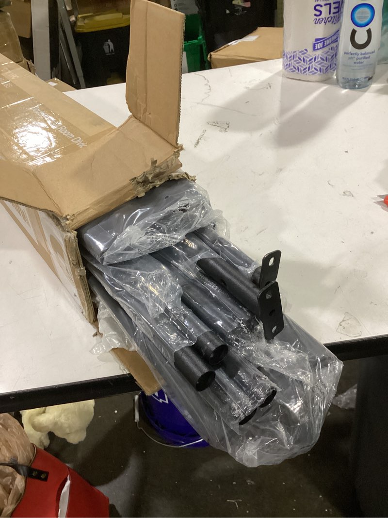 Condition photo showing As Is for mayoliah indoor room divider 2 large panels on wheels, 142”w x 75”h rolling privacy screen w/cover strip, portable wall divider for home office partition, grey grey 2 large panels