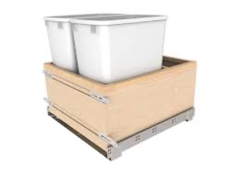 Rev-A-Shelf Bottom Mount Pullout Waste Trash Container Bin