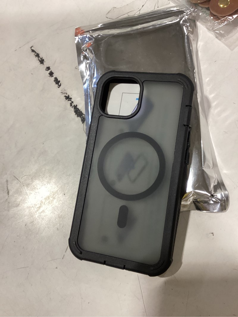 Condition photo showing Good Condition for Magnetic for iPhone 14 Case, [Compatible with MagSafe][Military Grade Drop Protection][Heavy Duty Protection][Non-Slip][Shockproof] 2-Layer Durable Bumper Phone Case 6.1''-Black iPhone 14 Black