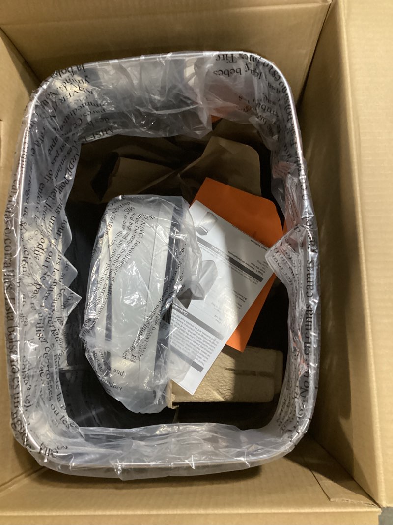Condition photo showing Good Condition for ninestars automatic touchless motion sensor rectangular trash can 13.2 gallons, 50l, silver, 13 gal. 50 l, silver trim