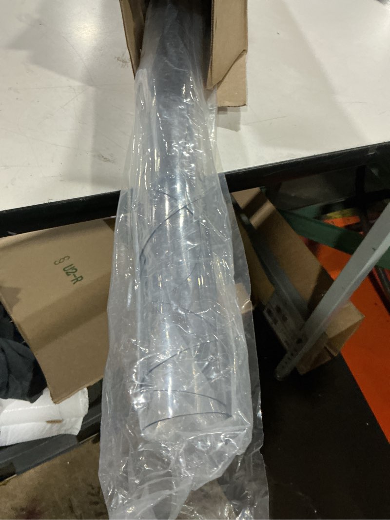 Condition photo showing Good Condition for clear round table cover protector 42 inch, 1.5mm transparent plastic table protector waterproof, anti-scratch clear desk mat for office desktop dresser dining table, fda compliant clear 1.5mm round 42'' x 42''