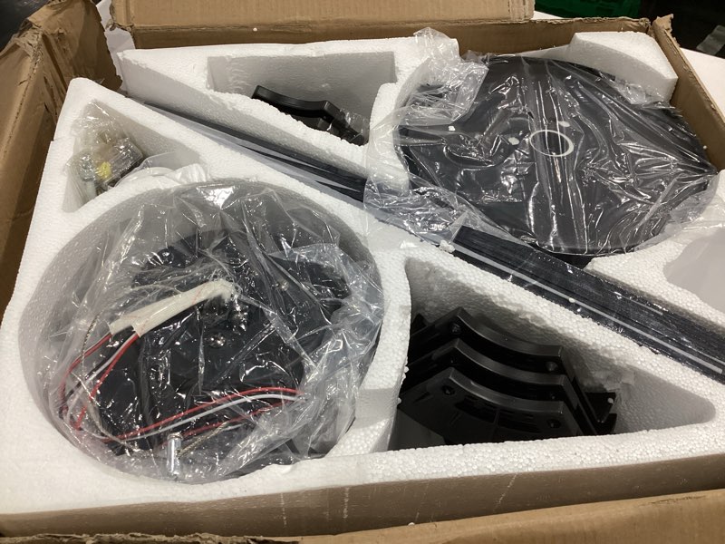 Condition photo showing Good Condition for 52inch Flush Mount Ceiling Fans with Lights and Remote Control/APP Control, DC Reversible Motor, Noiseless, Dimmable, Low Profile Black Ceiling Fan for Bedroom Indoor/Outdoor Use 52 Inch Black