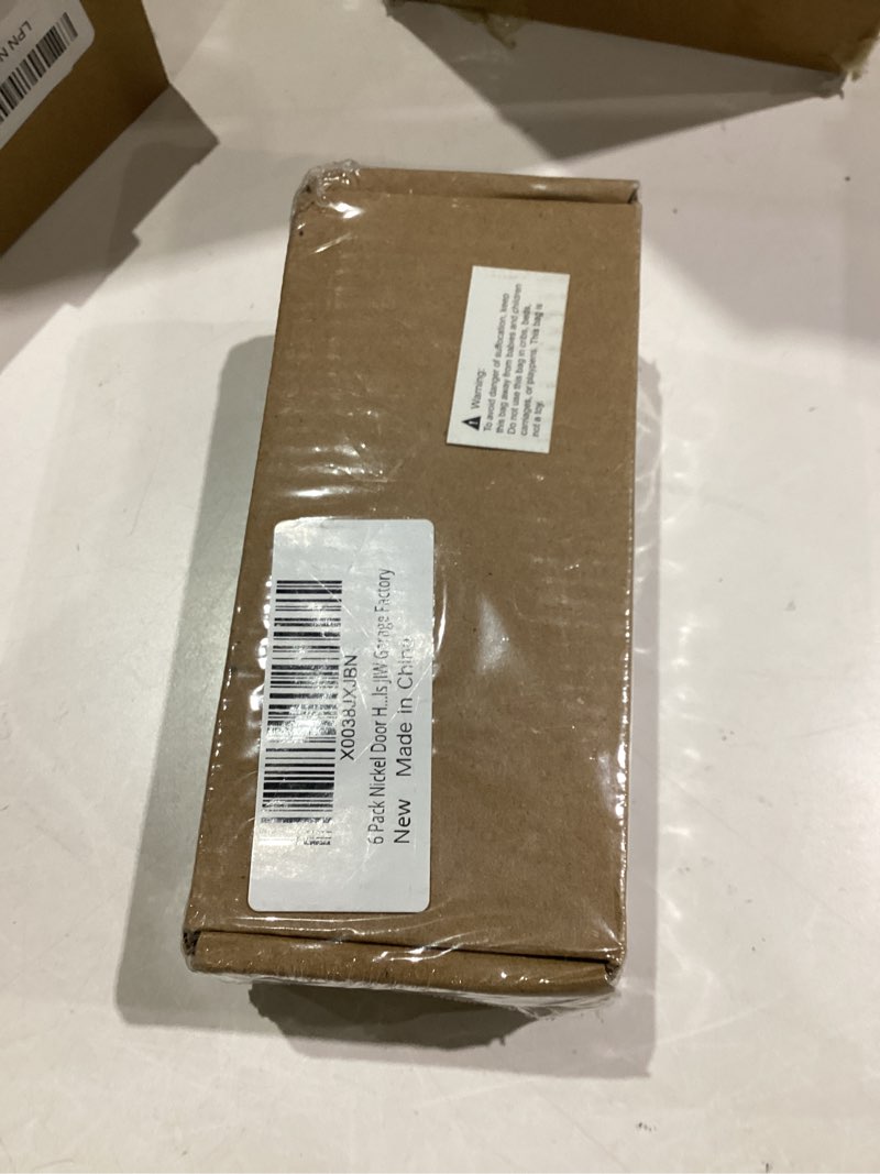 Condition photo showing Good Condition for 6 Pack Nickel Door Hinges Brushed Nickel 3 1/2 Interior Door Hinges Satin Nickel 3.5 Inch with 5/8” Radius Corners 3 ½"x 3 ½" Silver Hardware Controls JIW Garage Factory 6 Pack-no squeak Satin Nickel