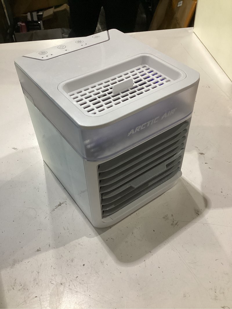 Condition photo showing As Is for arctic air pure chill deluxe evaporative air cooler - powerful, quiet, lightweight and portable space cooler with hydro-chill technology for bedroom, office, living room & more