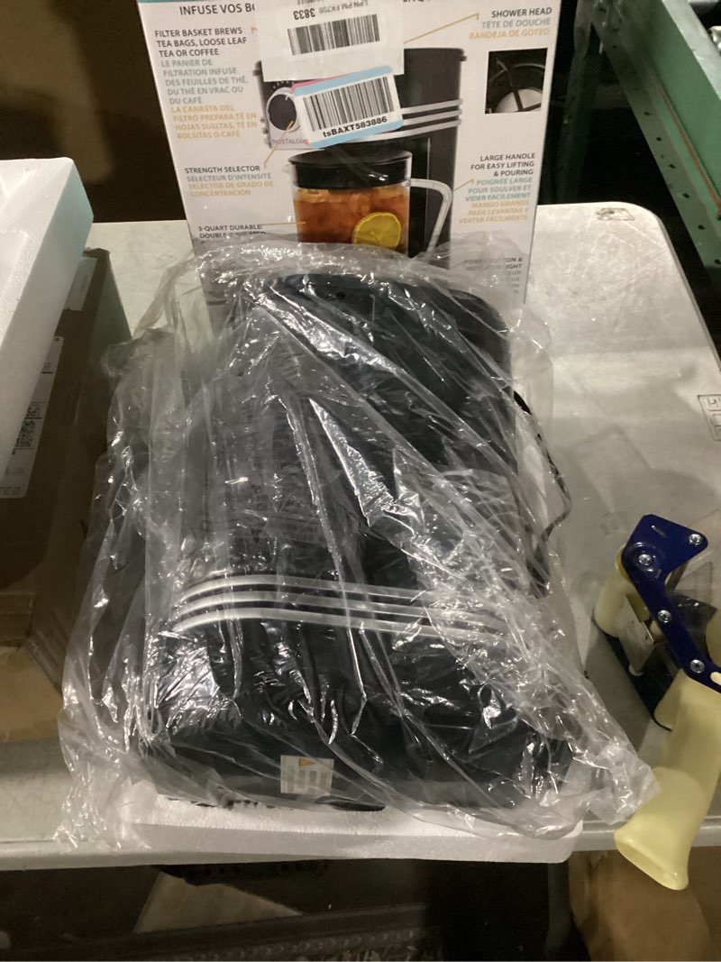 Condition photo showing Good Condition for Nostalgia 3-Quart Iced Tea & Coffee Brewing System With Double-Insulated Pitcher, Strength Selector & Infuser Chamber, Also Perfect For Lattes, Lemonade, Flavored Water, Black