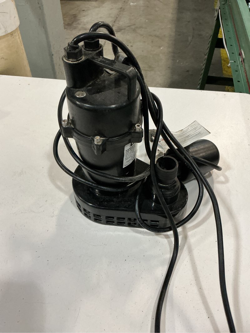 Condition photo showing As Is for utilitech 1/3-hp 115 -volt 40.0-gpm aluminum submersible sump pump
