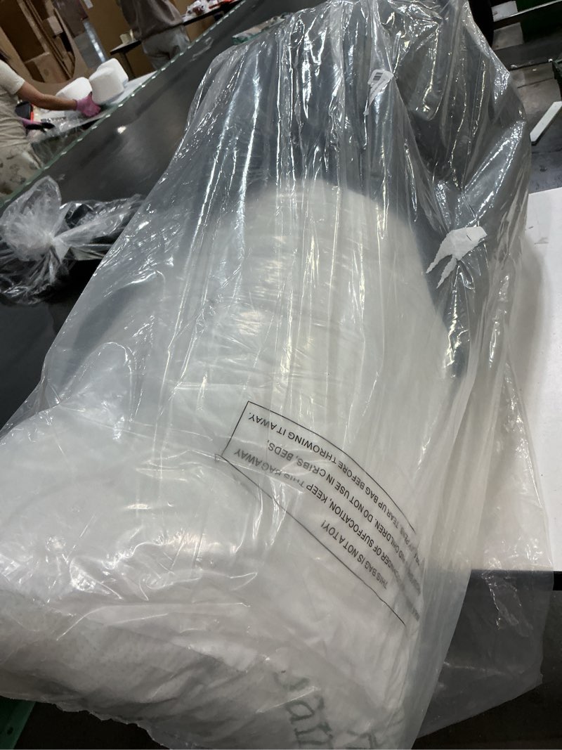 Condition photo showing As Is for DOWNCOOL 3 Inch Queen Mattress Topper – Cooling Memory Foam Mattress Topper for Back Pain Relief, Breathable Bamboo Viscose Air Layer, 1700 GSM Fill, Deep Pocket Fits 8–21 Inch