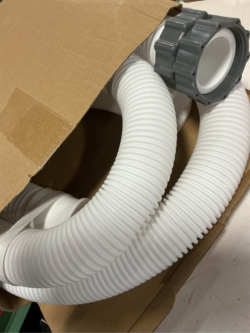 Condition photo showing Good Condition for 2 pcs pool hoses for above ground pools 1 1/2 inch diameter 59" long pool pump hose replacement filter pump hose accessories white