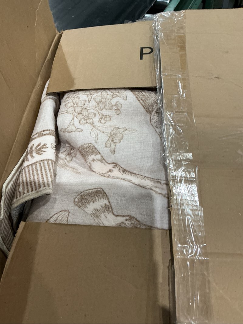 Condition photo showing Good Condition for lahome boho animal washable rugs for living room 8x10, beige soft rugs for bedroom, botanical large boho non slip dining room carpet for under table office kids playroom (8x10ft,beige) 8' x 10' beige