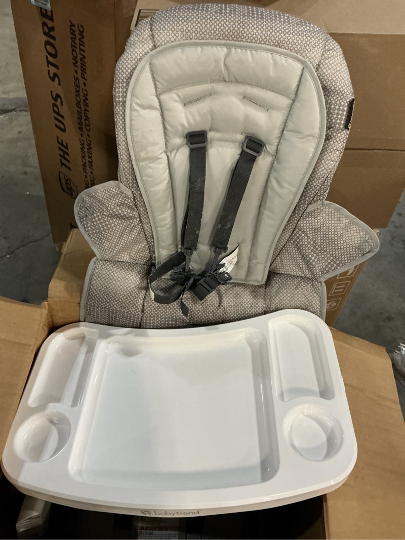 Condition photo showing As Is for baby trend everlast 7-in-1 high chair, charcoal stone