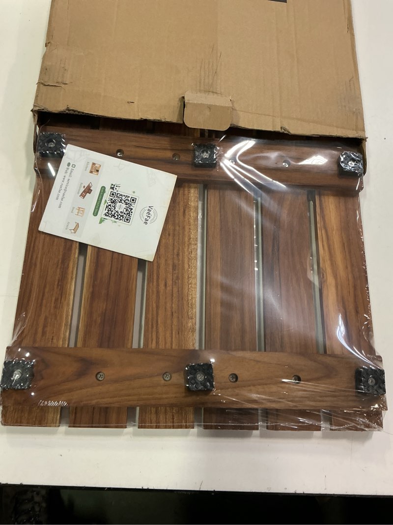 Condition photo showing New/Like New for VaeFae Teak Shower Mat, Non-Slip Bath Mat, Luxury Spa Mat, Wooden Mat for Bathtub, 20 x 13 in 20" x 13" (Rectangular) Teak