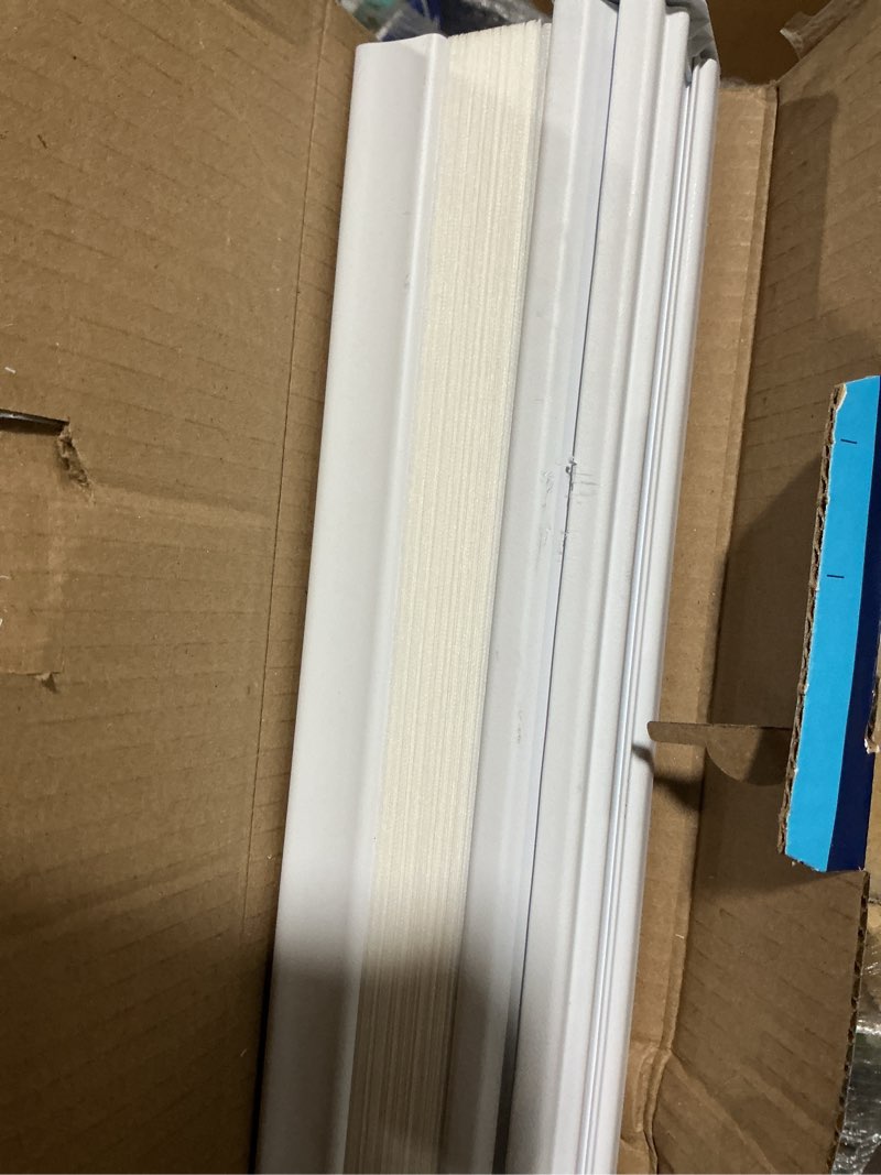 Condition photo showing As Is for levolor 72-in x 72-in snow blackout cordless cellular shade