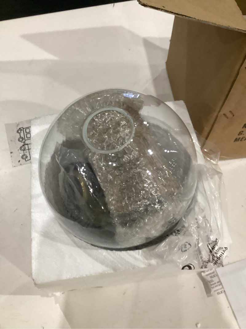 Condition photo showing Good Condition for globe pendant lighting with clear glass gold and black light fixture globe pendant lighting mid century modern hanging light fixture for sink bathroom entryway kitchen island (bulb incl.) black & gold 8 inch