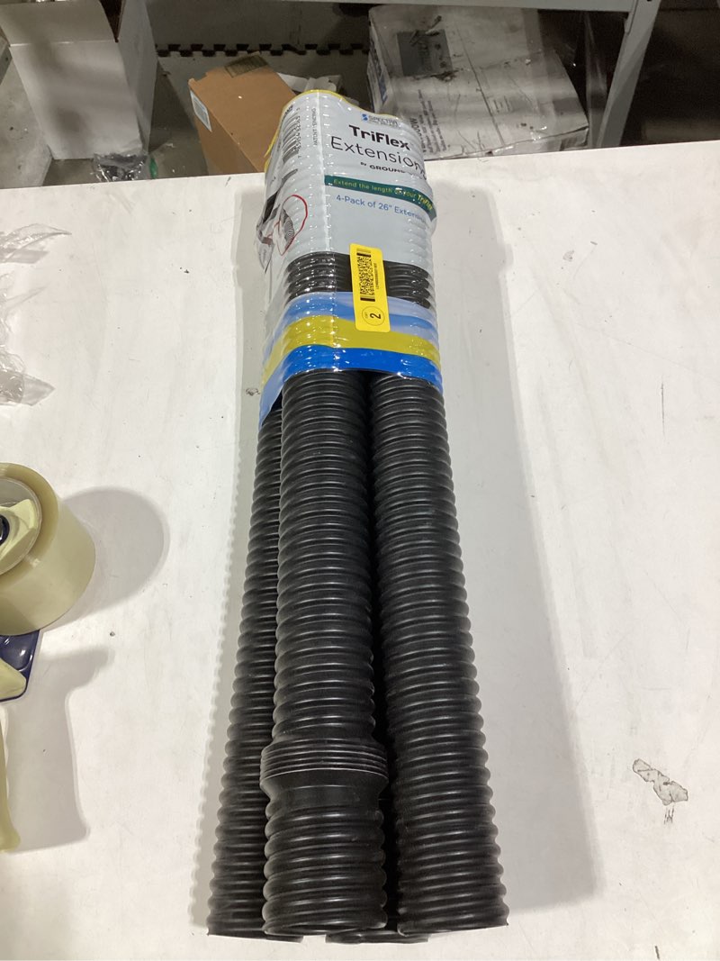 Condition photo showing New/Like New for TriFlex 24 in. Extensions Black Vinyl Downspout Extensions
