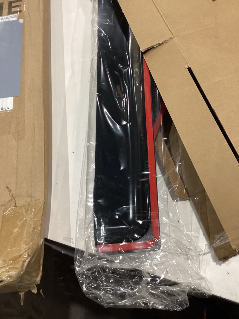 Condition photo showing New/Like New for window visors rain guards for 2019-2025 dodge ram 1500 crew cab (new body style), out-channel window vent wind deflectors visors shades for 19-25 ram 1500 full-size cab 2019-2025 ram 1500 crew cab