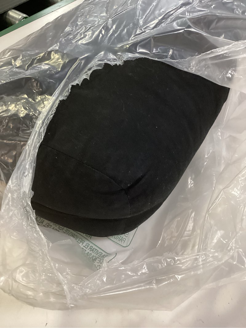 Condition photo showing As Is for Yoga Bolster Pillow 26x10.5x5.5in Rectangular Meditation Cushion for Massage and Back Support, Breathable Cotton Fill, Zippered Organic Cotton Cover, Easy-Carry Handle, Machine Washable (Black-1)