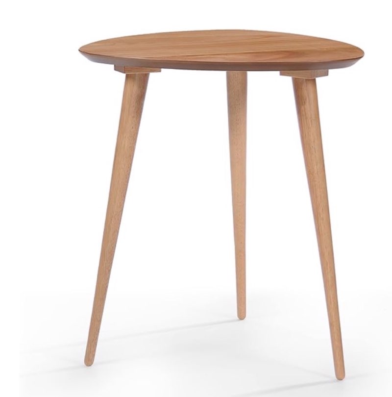 naja wood end table, natural finish