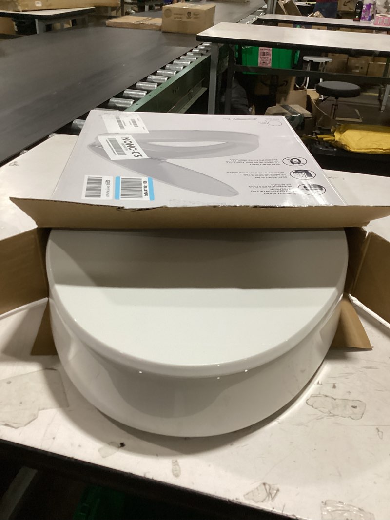 Condition photo showing Good Condition for kohler 25875-0 hyten 3" height, elevated soft close elongated toilet seat, contoured seat with grip-tight bumpers, quick-attach hardware, no slam toilet seat, white white elongated