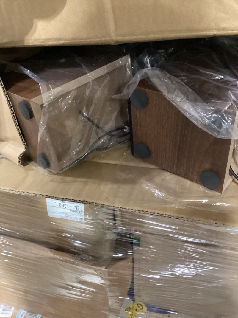 Condition photo showing As Is for Vinyl Record Player with External Stereo Speakers Vintage Turntable for Vinyl Records LP Players Support Wireless Playback 2 Speed Auto Stop RCA Out Walnut