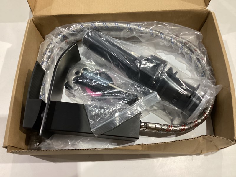 Condition photo showing Good Condition for Bathroom Faucet Matte Black Modern Waterfall Bathroom Sink Faucet with Single Handle Suitable for 1 or 3 Holes,Supply Deck Plate and Hose Matte Black Short