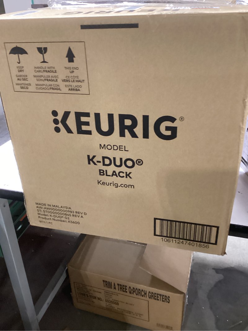 Condition photo showing As Is for Keurig K-Duo Hot & Iced Single Serve & Carafe Coffee Maker, MultiStream Technology, 72oz Reservoir (Gen 2)