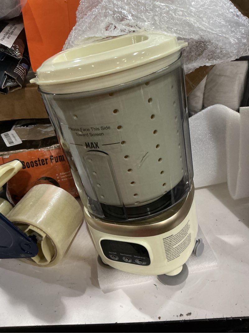Condition photo showing As Is for 2l mini washing machine, portable underwear washer with 3 modes (5-min wash, 5-min rinse, 3-min spin), leakproof & detachable design, drain hose, deep cleaning for underwear, socks & baby items