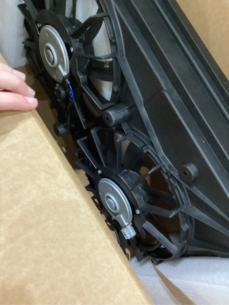 Condition photo showing As Is for similar to not exact trq radiator dual cooling fan assembly fits 05-09 chrysler 300 dodge magnum