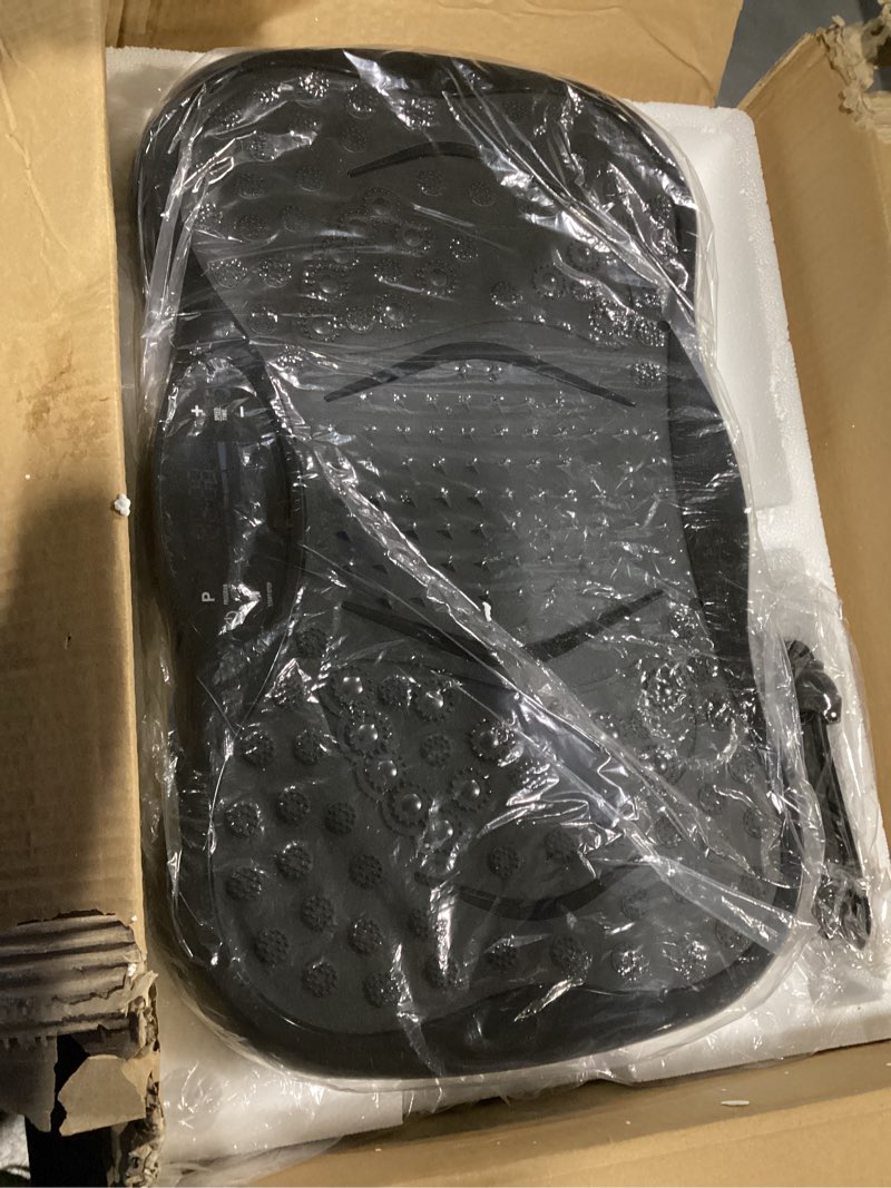 Condition photo showing Good Condition for vibration plate exercise machine, lymphatic drainage machine for weight loss, lymphatic drainage & muscle recovery, multiple speeds with bluetooth & remote, max user weight 330lbs pure black