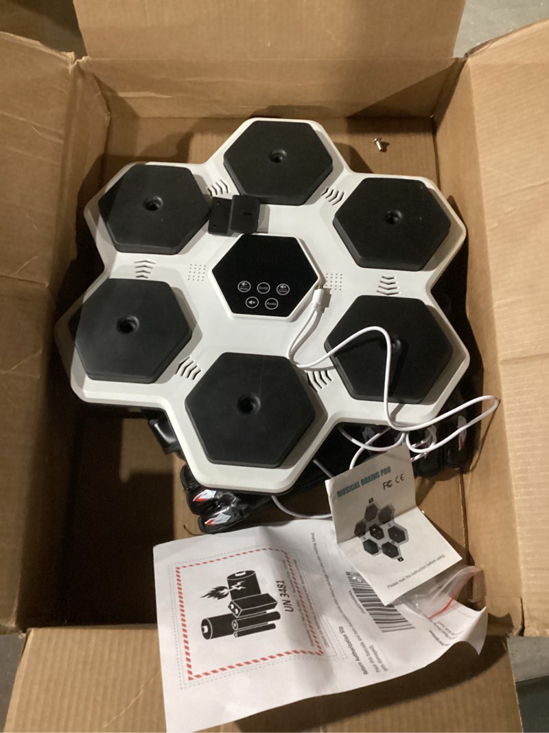 Condition photo showing Good Condition for music boxing machine wall mounted smart bluetooth boxing equipment for kids adult white