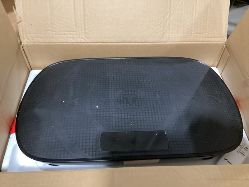 Condition photo showing New/Like New for merach vibration plate exercise machine, curved vibration plate for lymphatic drainage weight loss, vibrating plate with real-time calorie tracking on led display, workout equipment for home women men black