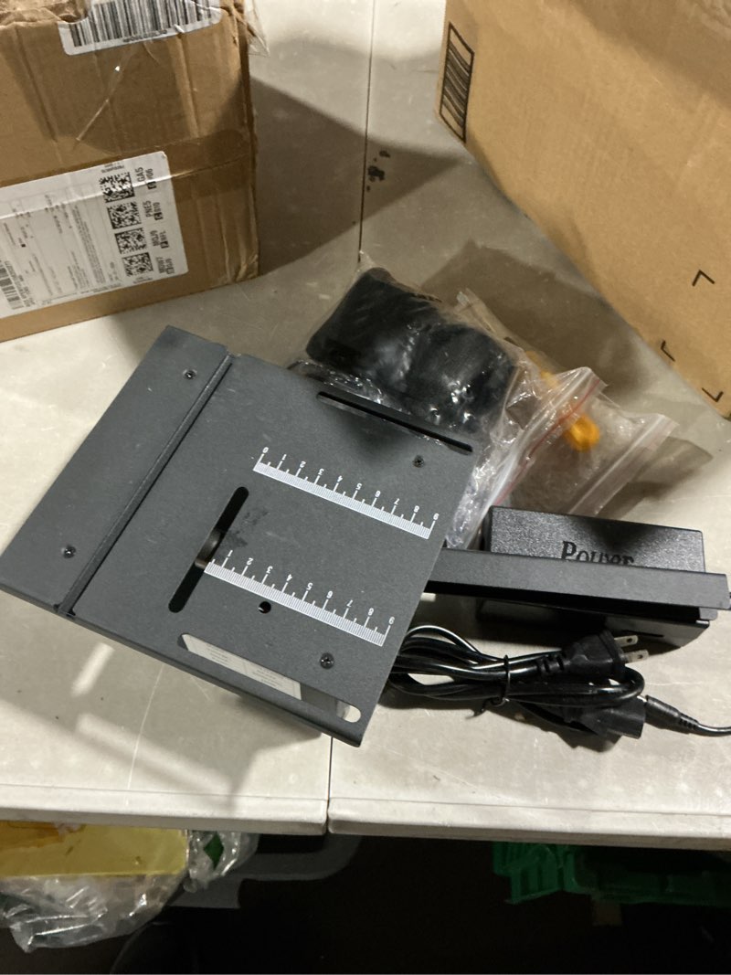 Condition photo showing As Is for mini multi-functional table saw, mini table saws for crafts, multi-functional mini table saw for wood cutting, angle adjustable with more accessories - (10" table saw-pro kit)