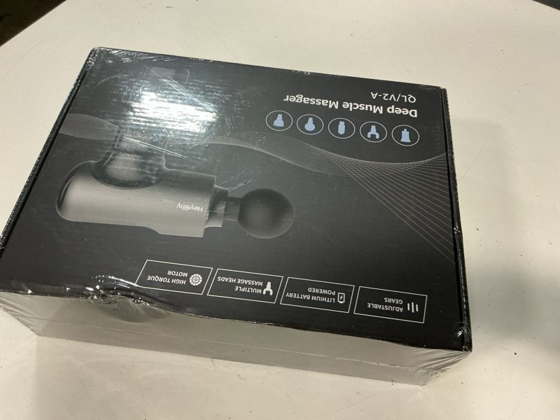 Condition photo showing New/Like New for Massage Gun Deep Tissue with Heat Head, Handheld Muscle Back Massager with Carry Case, Portable Percussion Massager Gun with 6 Replacements for Athletes Pain Relief