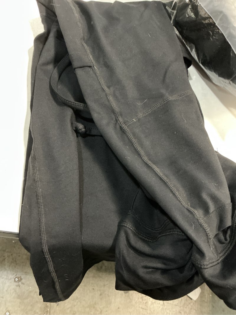 Condition photo showing As Is for QBK Yoga Scrub Pants Women Mid Rise Yoga Work Pants- Five Pocket Cargo Scrub Pant Petite X-Large Black