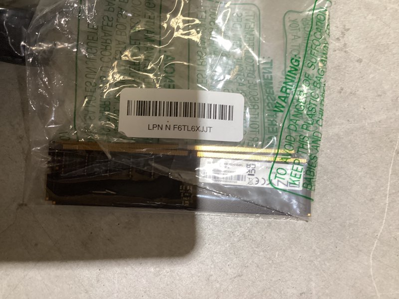 Condition photo showing As Is for pny performance 32gb (2x16gb) ddr5 ram 5600mhz (pc5-44800) - cl46, 1.1v - compatible with 5200mhz, 4800mhz - desktop memory kit - md32gk2d5560046-tb - not compatible with intel 15th gen