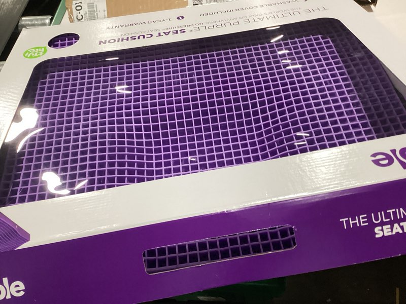 Condition photo showing Good Condition for Purple Ultimate Seat Cushion | Pressure Reducing Grid Designed for Ultimate Comfort | Designed for Gaming | Made in The USA