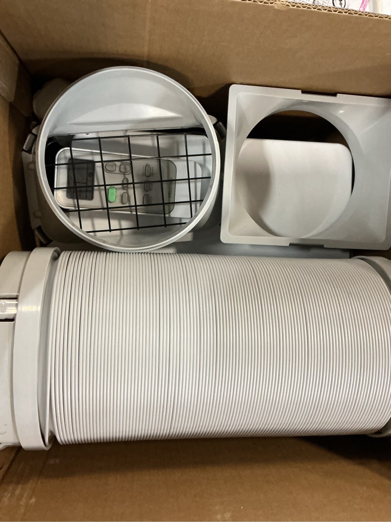 Condition photo showing As Is for hisense 6000 btu doe 115 vented small room portable air conditioner remote included