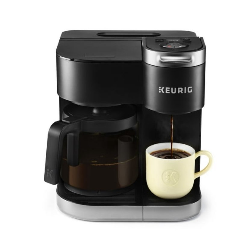Keurig K-Duo Single Serve K-Cup Pod & Carafe Coffee Maker, with Multiple Brew Sizes, 60oz Removable Reservoir, Programmable Auto Brew Carafe, (Gen 1), Black (missing parts)